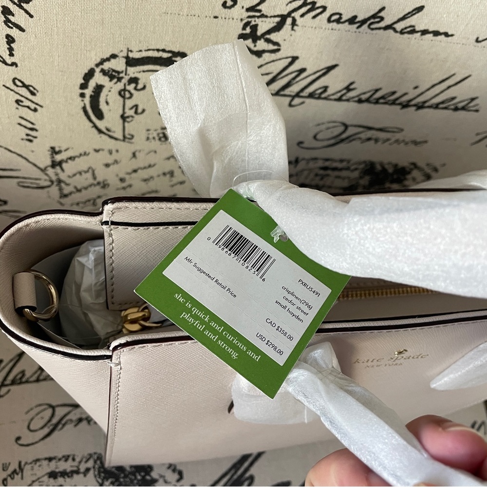 NWT Kate Spade Crisplinen Cedar Street Small Hayden Bag - Picture 2 of 3